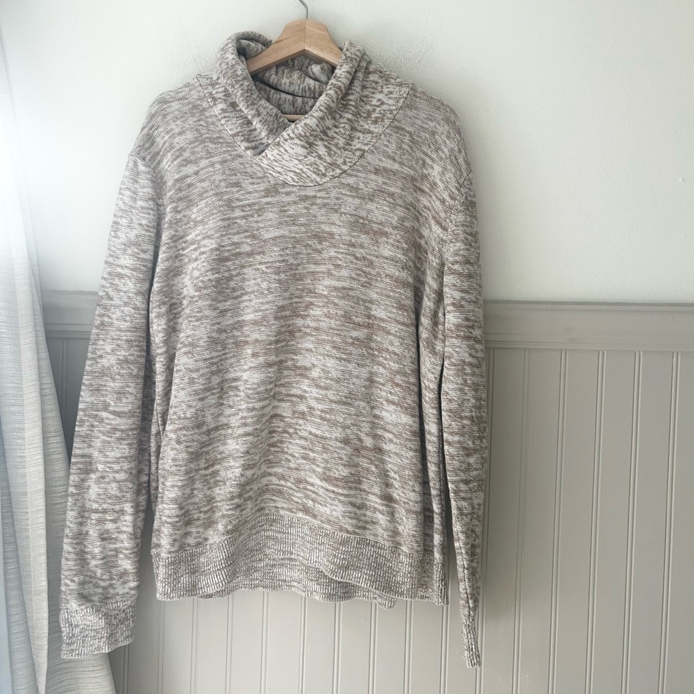 Express Men's XL Knit Sweater Tan and Cream